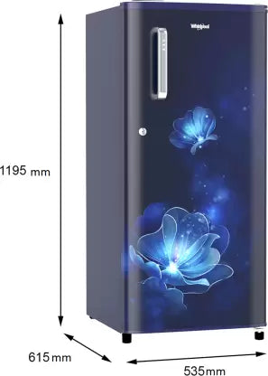 Whirlpool 184 L Direct Cool Single Door 4 Star Refrigerator (Sapphire Radiance, 205 WDE PRM 4S Inv SAPPHIRE RADIANCE-Z) (OPEN BOX) Whirlpool 184 L Direct Cool Single Door 4 Star Refrigerator (Sapphire Radiance, 205 WDE PRM 4S Inv SAPPHIRE RADIANCE-Z) (OPEN BOX)